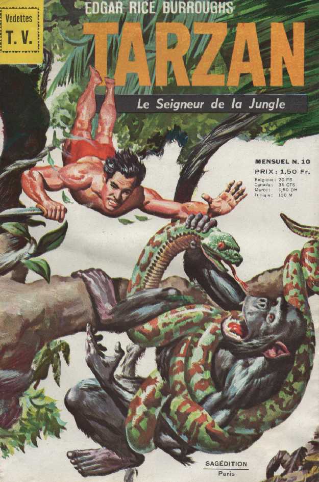 Scan de la Couverture Tarzan Vedettes Tv n 10